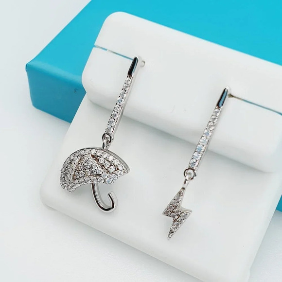 "925 Sterling Silver CZ Beautiful Earrings for Women, 1USPAR4260 - Picture 2 of 11